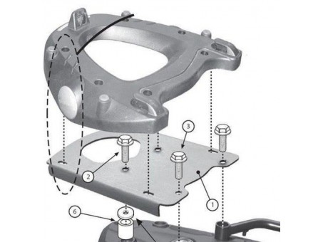 Suport pentru topcase KAPPA - BMW F 650GS (08-17), F 700GS (13-17), F 800GS (08-17), F 800 GS ADVENTURE (13-18) (cu placa MONOKEY)