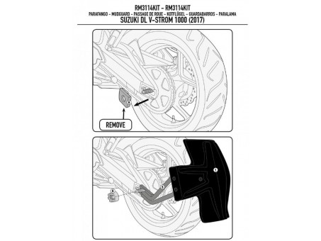 Suport aripa spate KAPPA - KRM01 I KRM02 SUZUKI DL 1000 V-STROM (17)