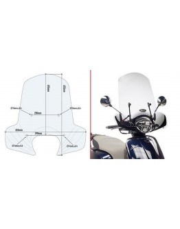 Parbriz moto KAPPA - KYMCO LIKE 125 (17-18) Transparent 49,5 x 65,5 cm - necesar Kit montaj A6109AK