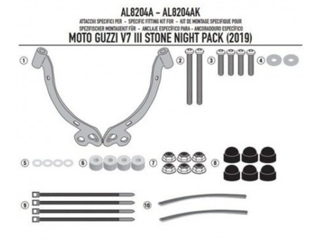 Suport parbriz KAPPA - 100ALBK, 140AK, 140SK MOTO GUZZI V7 III Stone Night Pack (19)