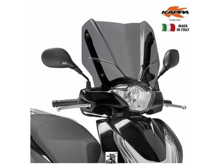 Parbriz moto KAPPA - HONDA SH 125i-150i ABS (12-16) 36,5 X 45 CM Fumuriu