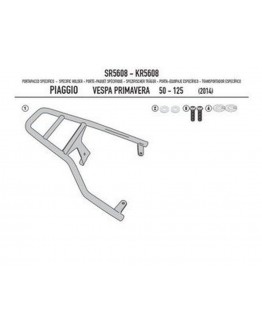 Suport pentru topcase KAPPA - PIAGGIO Vespa Primavera 50-125-150 (14-19), Vespa Sprint 50-125-150 (14-19) (placa nu este inclusa)