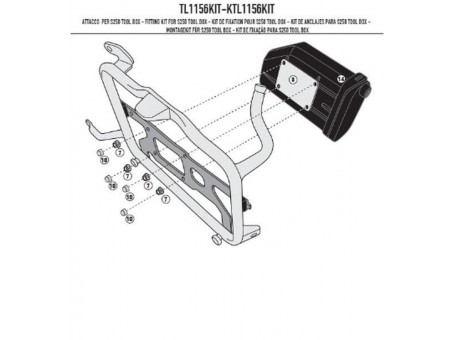 Suport trusa scule KAPPA - KS250 pentru cadru KL1156, KL1158