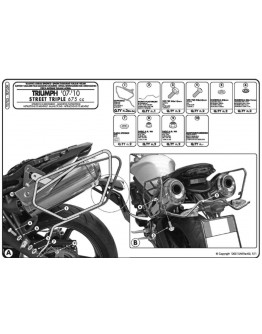 Suport pentru genti laterale KAPPA - TRIUMPH Street Triple 675 (07-12) - RA314 EASY LOCK