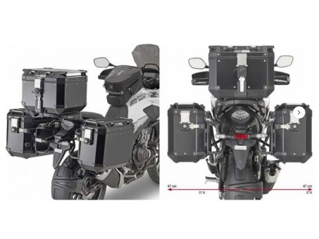 Suport pentru genti laterale KAPPA MONOKEY CAM SIDE HONDA CB 500 X (19-20) - compatibil cu KFR K'FORCE ALU