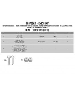 Kit montaj Crash Bar KAPPA - TN8703 BENELLI TRK 502X (18-20)