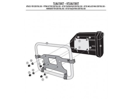 Suport trusa scule KAPPA - KS250 pentru cadru KLO6415MK, KLO6415CAM, KLO1201MK si KLO1201CAM