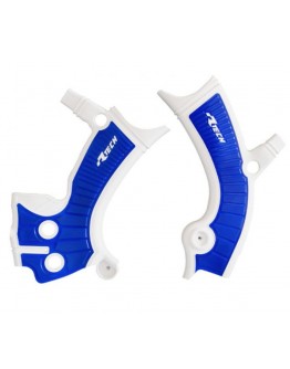 Set Protecții Cadru Racetech (RTech) Bi-Material pentru Yamaha YZF 250/ YZ-FX 250/YZF 450/YZ-FX 450/WRF 250/WRF 450 - Albastru/Alb