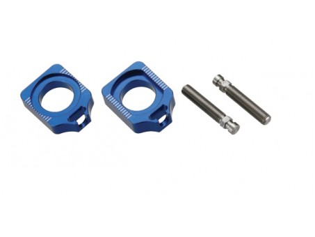 Intinzator roata spate ACCEL cu surub YAMAHA YZF 250/450 '10-'14 culoare albastru set 2 bucati