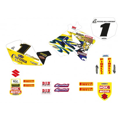 Kit grafic BLACKBIRD SUZUKI RM 125/250 '01-'24 REPLICA TEAM SUZUKI 2003