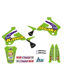 Kit grafic BLACKBIRD KAWASAKI KX 125/250 '94-'98 REPLICA TEAM KAWASAKI 1998