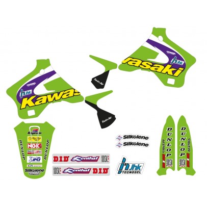 Kit grafic BLACKBIRD KAWASAKI KX 125/250 '94-'98 REPLICA TEAM KAWASAKI 1998