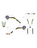 Kit grafic BLACKBIRD HUSQVARNA TC/FC '19-'22, TE/FE '20-'23 RETRO culoare Alb