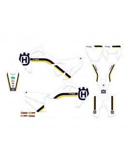 Kit grafic BLACKBIRD HUSQVARNA TC/FC '19-'22, TE/FE '20-'23 RETRO culoare Alb