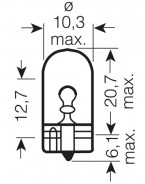 Bec OSRAM - 12V 5W WY5W W2,1x9,5d (Portocaliu) 1 buc.