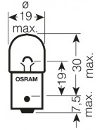 Bec OSRAM - 12V 5W BA15S R5W 1 buc.