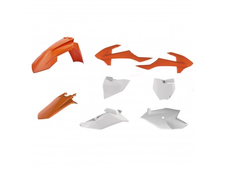 Kit plastice POLISPORT - KTM SX - Portocaliu Alb