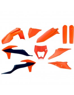 Kit plastice POLISPORT - (FULL KIT) KTM EXC/EXC-F TPI '20-'23 - Portocaliu Albastru