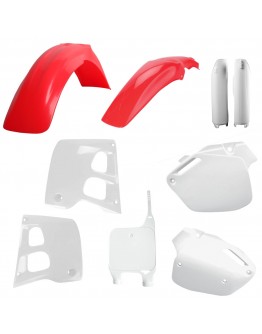 Kit plastice POLISPORT - (FULL KIT) HONDA CR 125 '91-'92; CR 250 '90-'91  - Rosu/Alb