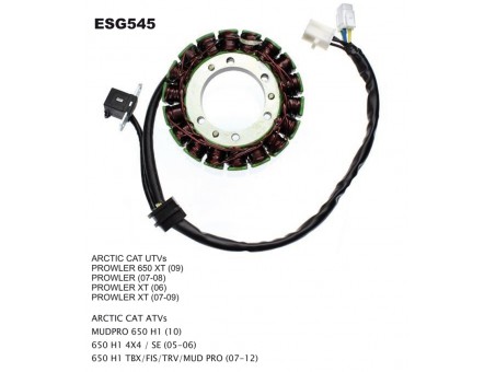 Stator alternator ELECTROSPORT - ARCTIC CAT 650 H1 (06-) (0802-037)