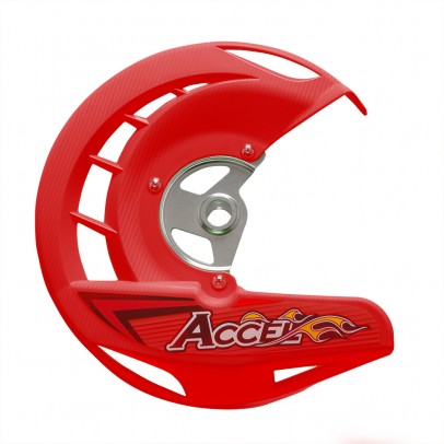 Protectie disc fata ACCEL HONDA CRF 250/450R,X '04-'14, CR 125/250 '04-'07 culoare rosu (FDG-01RD)