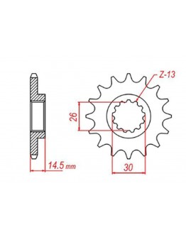 Pinion fata MTX - 340 13 HONDA CR 125 '87-'03 (JTF326.13) (pas 520)