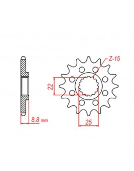 Pinion fata MTX - 1248 13 KTM SX/EXC '91-'22 (JTF1901.13) (pas 520)