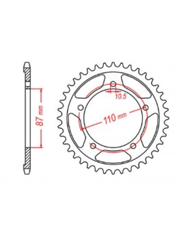 Pinion spate MTX - 795 39 SUZUKI GS 500 E/F '88-'10 (JTR823.39) (pas 520)