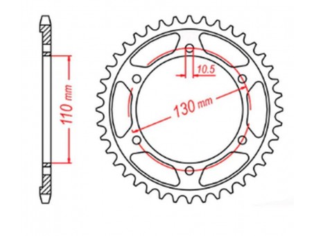 Pinion spate MTX - 241 39 YAMAHA XJR 1300 '04-'06, MT-01 '05-'11 (JTR479.39) (pas 530)