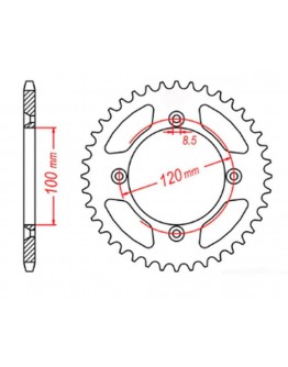 Pinion spate MTX - 798 48 SUZUKI RM 80/85, YAMAHA YZ 80/85 '93-'14 (JTR798.48) (pas 428)