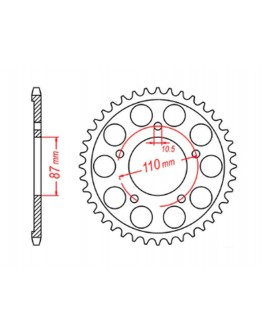 Pinion spate MTX - 828 44 SUZUKI SV 650 99-13 (JTR807.44) (pas 525)