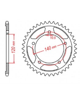 Pinion spate MTX - 4398 41 SUZUKI DL 1000, GSXR 750 '00-'03 (-1) (JTR1792.41) (pas 525)