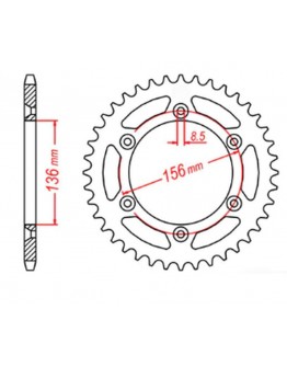 Pinion spate MTX - 702 43 HUSQVARNA SM 610 '08-'09, SUZUKI DR350 '90-'03, RGV 250 '91-'96 (JTR822.43) (pas 520)