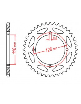 Pinion spate MTX - 4418 47 KAWASAKI KX 65 '02-'20 (JTR1465.47) (pas 420)