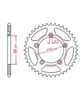 Pinion spate MTX - 4552 48 KTM SX 65 '12-'18 (JTR894.48) (pas 420)