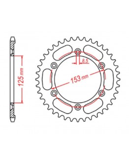 Pinion spate MTX - 4547 54 HONDA XR 125L '03-'07 (JD19) (JTR1258.54) (pas 428)