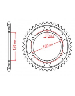 Pinion spate MTX - 4405 42 HONDA CBR 600RR '03-'06 (PC37) (JTR1307.42) (pas 525)