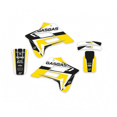 Kit grafic BLACKBIRD GAS GAS EC 125/250/300 '02-'06; FSR 450 '02-'06 DREAM 4 culoare Galben Negru