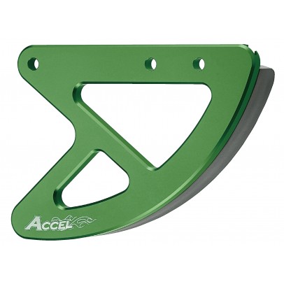 Protectie disc spate  ACCEL spate KAWASAKI KXF 250/450 '05-'17, KX 125/250 '05-'08 (aluminiu), culoare verde