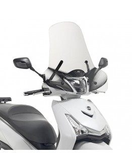 Parbriz moto KAPPA - SYM HD 300 (19), PIAGGIO Medley 125-150 i get / Medley S 125-150 i get (20), SYMPHONY 125 (20), KYMCO People S 300 (19) 49 X 66 CM Transparent - necesar Kit montaj