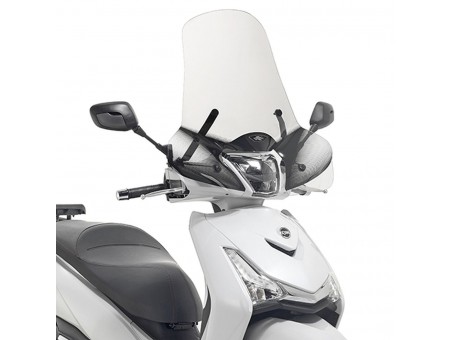 Parbriz moto KAPPA - SYM HD 300 (19), PIAGGIO Medley 125-150 i get / Medley S 125-150 i get (20), SYMPHONY 125 (20), KYMCO People S 300 (19) 49 X 66 CM Transparent - necesar Kit montaj