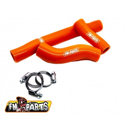 Kit furtune radiator silicon FM-Parts KTM / HUSQVARNA 250/300 '17-'19 Culoare Portocaliu