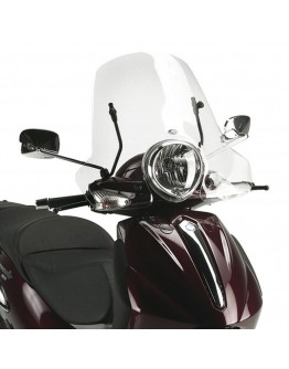 Parbriz moto KAPPA - PIAGGIO BEVERLY 500 '03-'07, BEVERLY TOURER 125/250/300/400 '08-'10 (32 X 61,5CM) Transparent