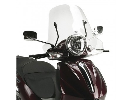 Parbriz moto KAPPA - PIAGGIO BEVERLY 500 '03-'07, BEVERLY TOURER 125/250/300/400 '08-'10 (32 X 61,5CM) Transparent