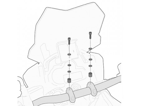 Kit montaj Smart Bar KAPPA - APRILIA / BMW / HONDA / KTM / TRIUMPH / YAMAHA