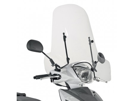 Parbriz moto KAPPA - KEEWAY / PIAGGIO / PEUGEOT / SYM / SUZUKI 50,8X66 CM Transparent (107A) - fara montura