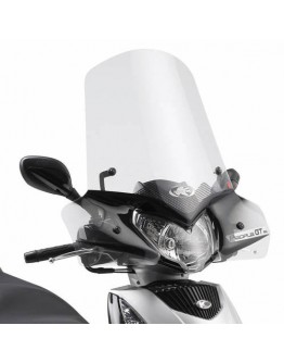 Parbriz moto KAPPA - KYMCO People GTi 125-300 (10-18) 53 x 72 Transparent - necesar Kit montaj A443AK