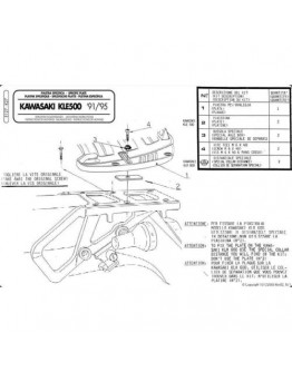 Suport pentru topcase KAPPA - KAWASAKI KLE 500 (91-04)