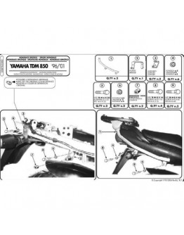 Suport pentru topcase KAPPA - YAMAHA TDM 850 (96-01) (placa nu este inclusa)