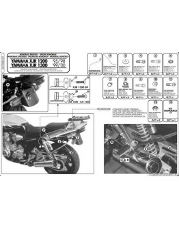 Suport pentru topcase KAPPA - YAMAHA XJR 1200 (95-98), XJR 1300 (98-02) (placa nu este inclusa)